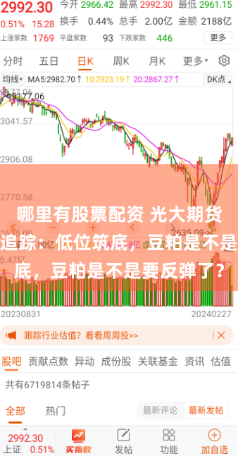 哪里有股票配资 光大期货0626热点追踪：低位筑底，豆粕是不是要反弹了？