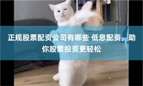 正规股票配资公司有哪些 低息配资，助你股票投资更轻松