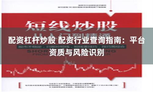 配资杠杆炒股 配资行业查询指南：平台资质与风险识别